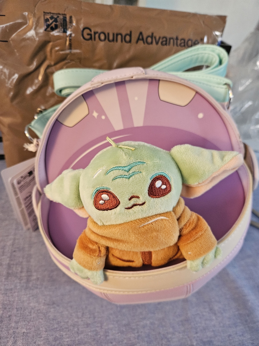 NWT Loungefly Star Wars Grogu In Pram Crossbody Bag